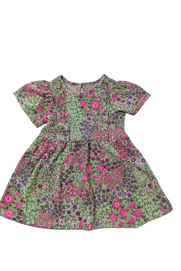 Детское платье для девочек с принтом 2516 Floral Girl's Dress Kübra Tekstil, Geblümt