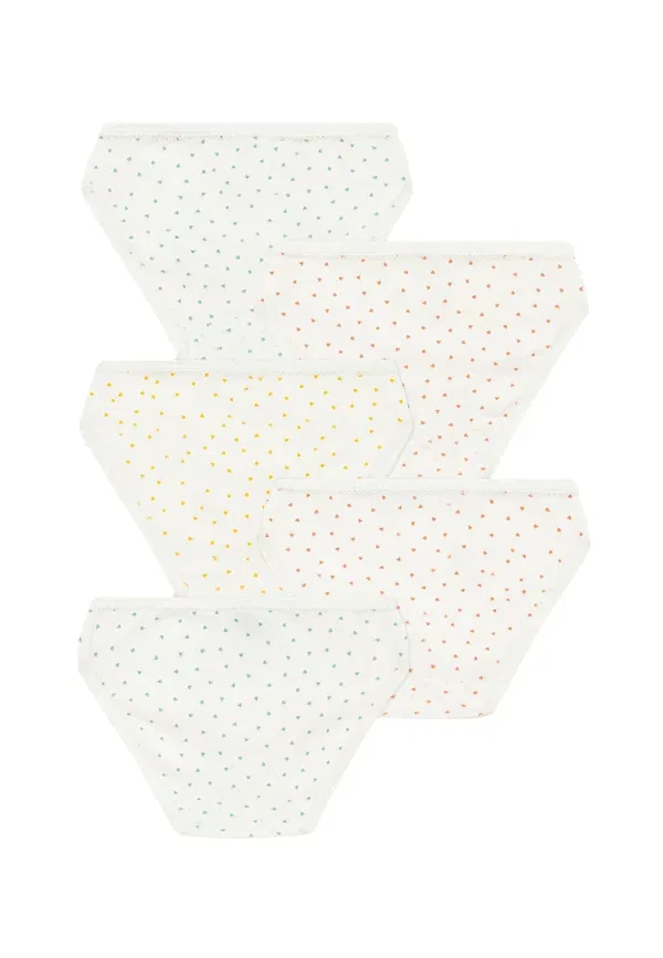 Комплект трусов 5 штук Kids culottes Petit Bateau Multi-coloured, White, белый/мультиколор — фото 2