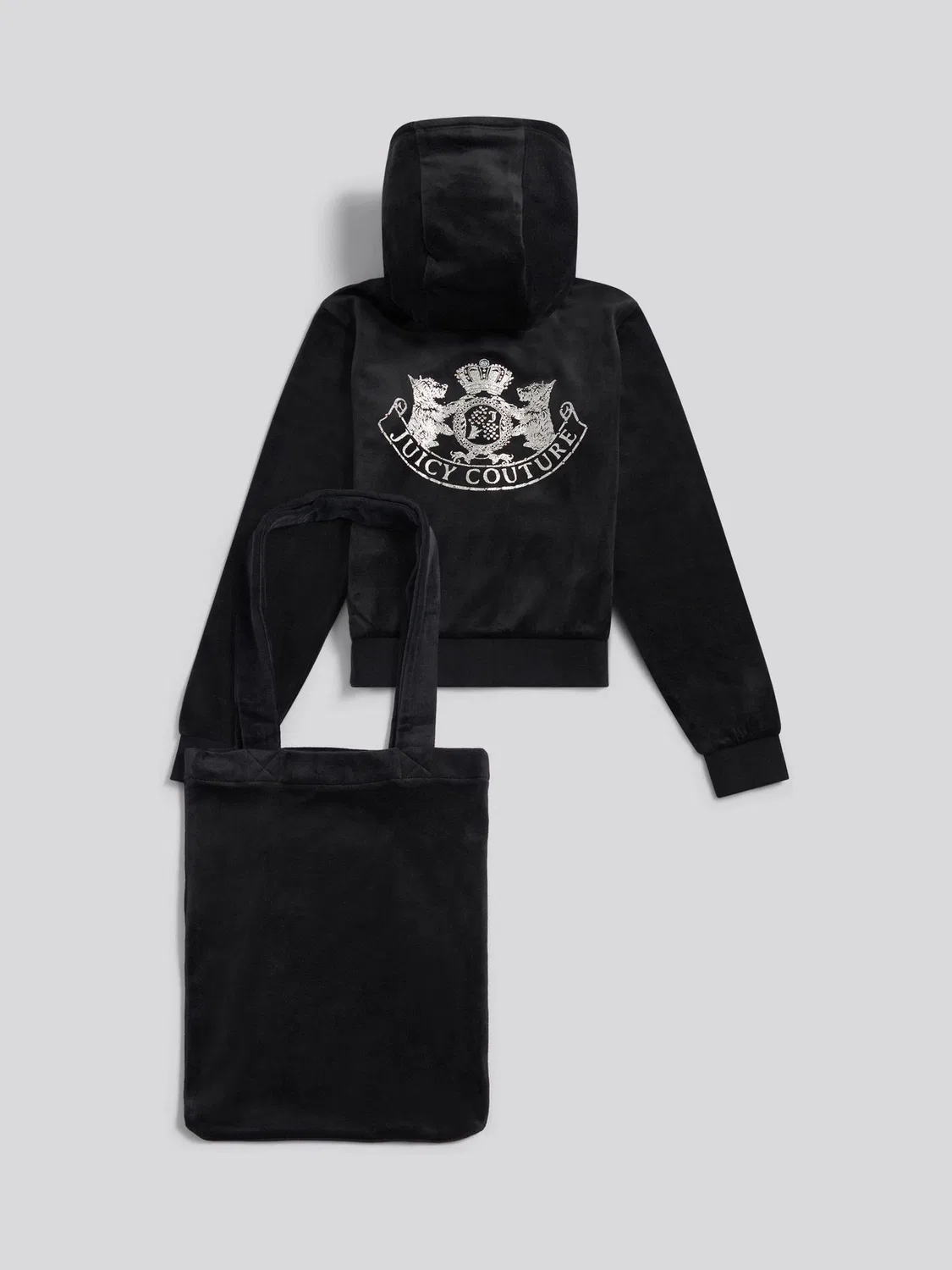 Толстовка на молнии и сумка-тоут Juicy Couture Daydreamer, черный — фото 2
