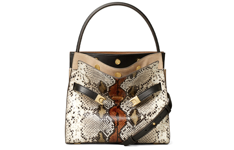 

Сумка через плечо Lee Radziwill из кожи коровы, кроссбоди, маленькая женская сумка, цвет хаки мультиколор TORY BURCH