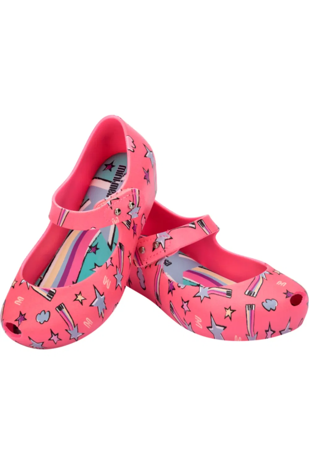Детские туфли Мэри Джейн на липучке Mini Melissa, розовый — фото 4
