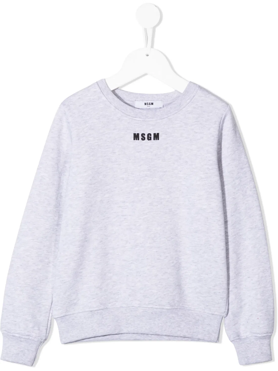 Свитшот с кисточками и логотипом MSGM, светло-серый