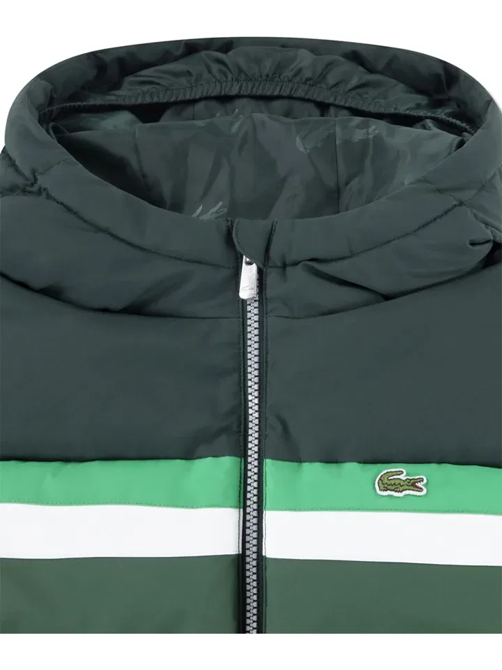Куртка зимняя Lacoste Kids, зеленый — фото 3