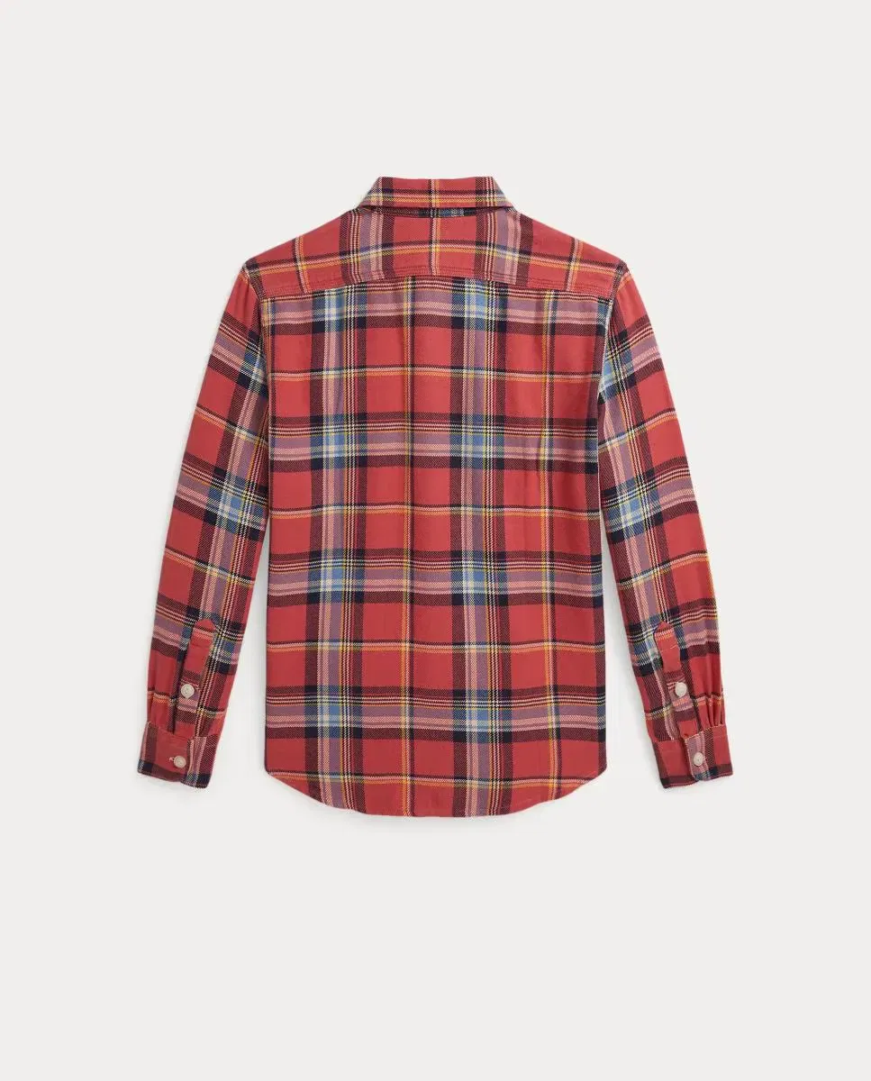 Детская рубашка для мальчиков фланелевая Polo Ralph Lauren, Red — фото 2