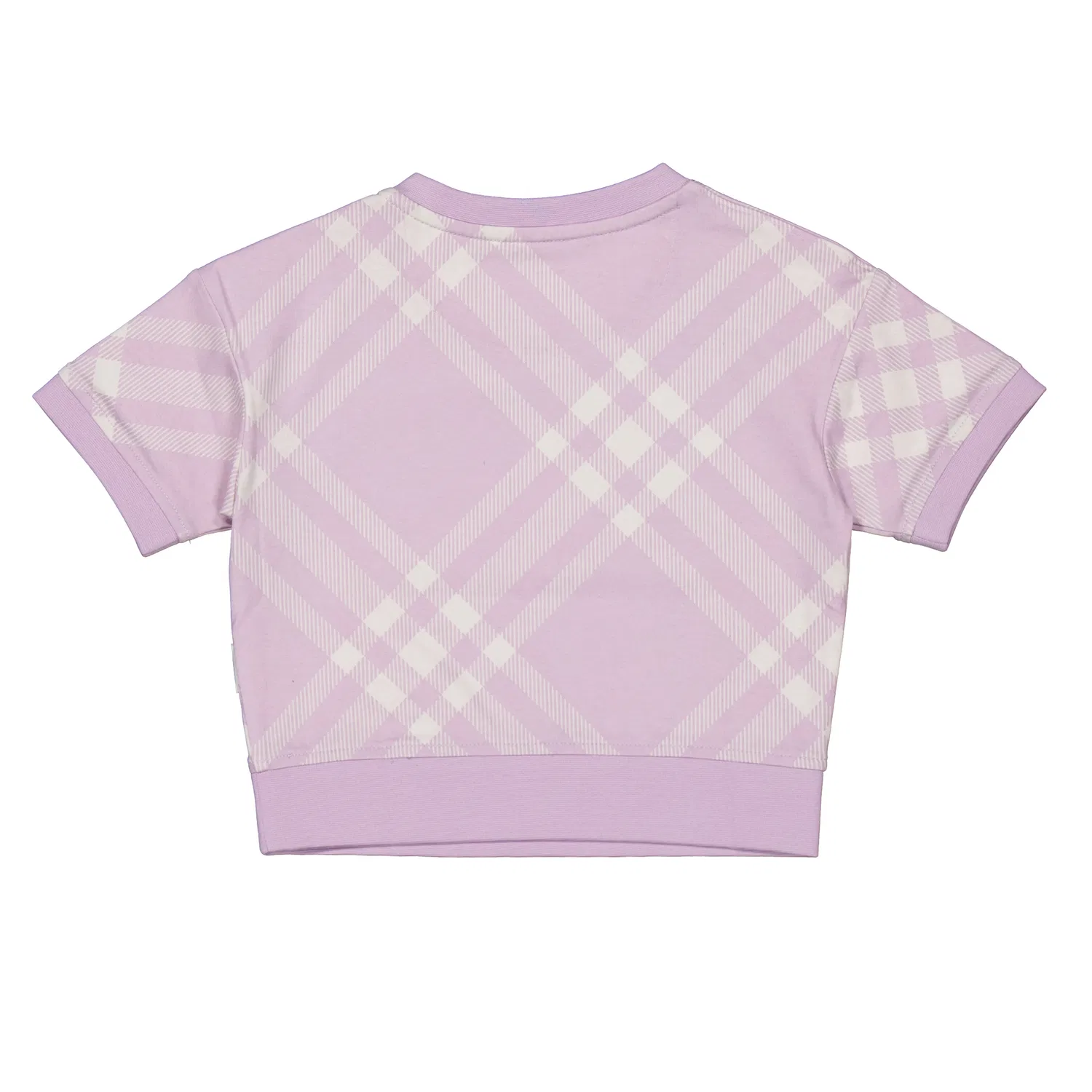 Футболка хлопковая с принтом Toddler Check Print Cotton Jersey T-Shirt Burberry, Pastel Lilac Ip C Cn — фото 3