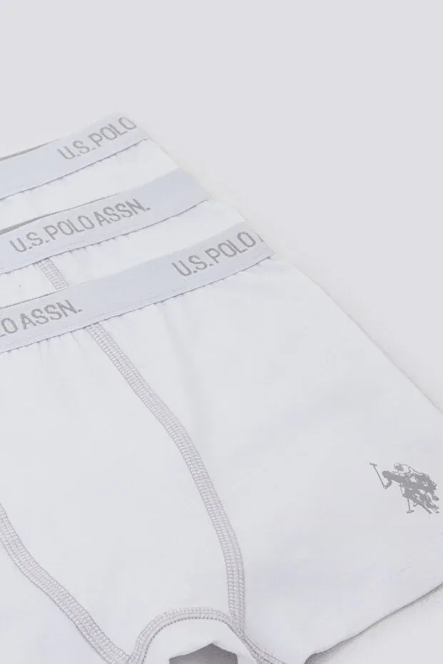 Детские боксеры для мальчиков хлопковые U.S. Polo Assn., White — фото 2