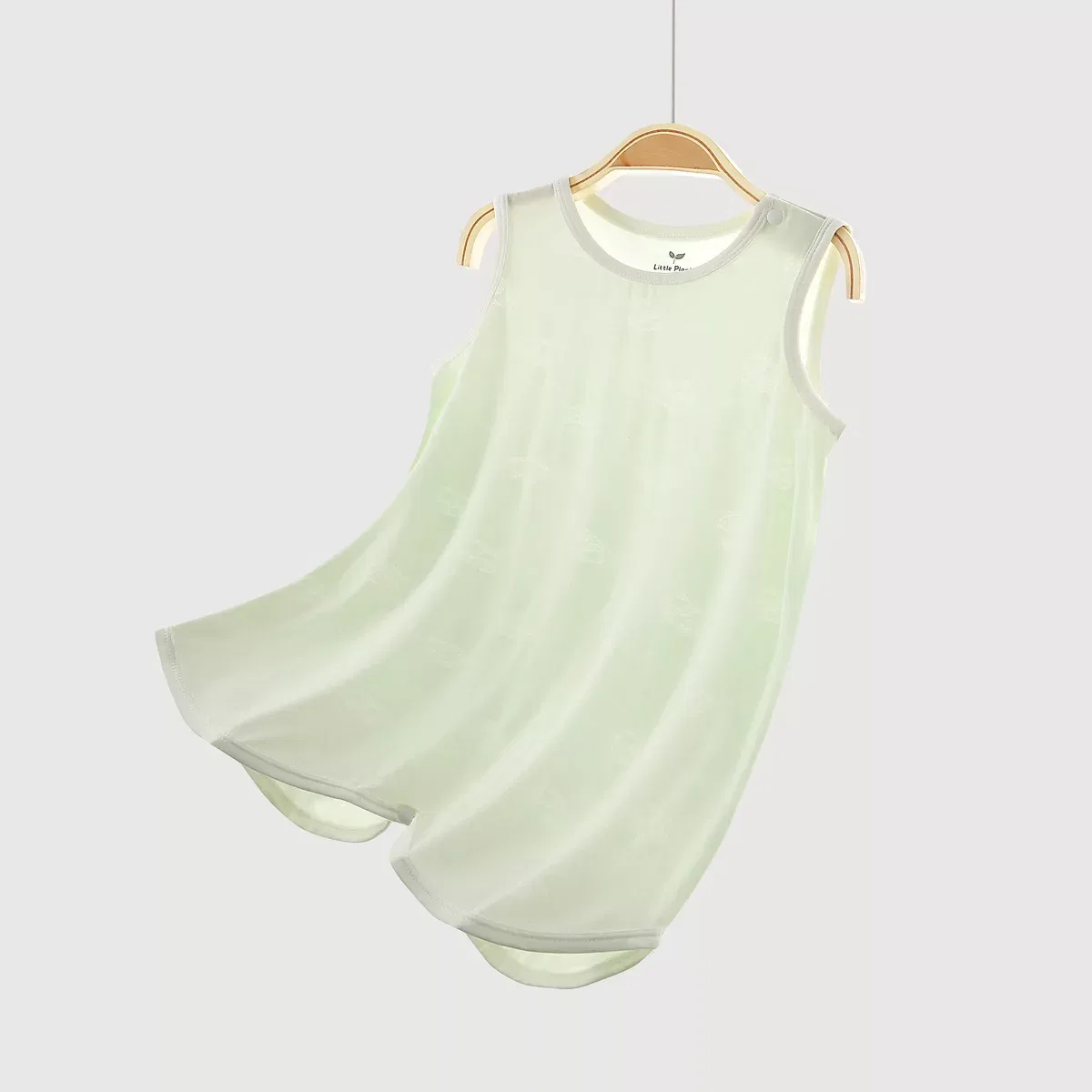 Детский халат из модала TENCEL с жаккардом Laimi Bloom, Green