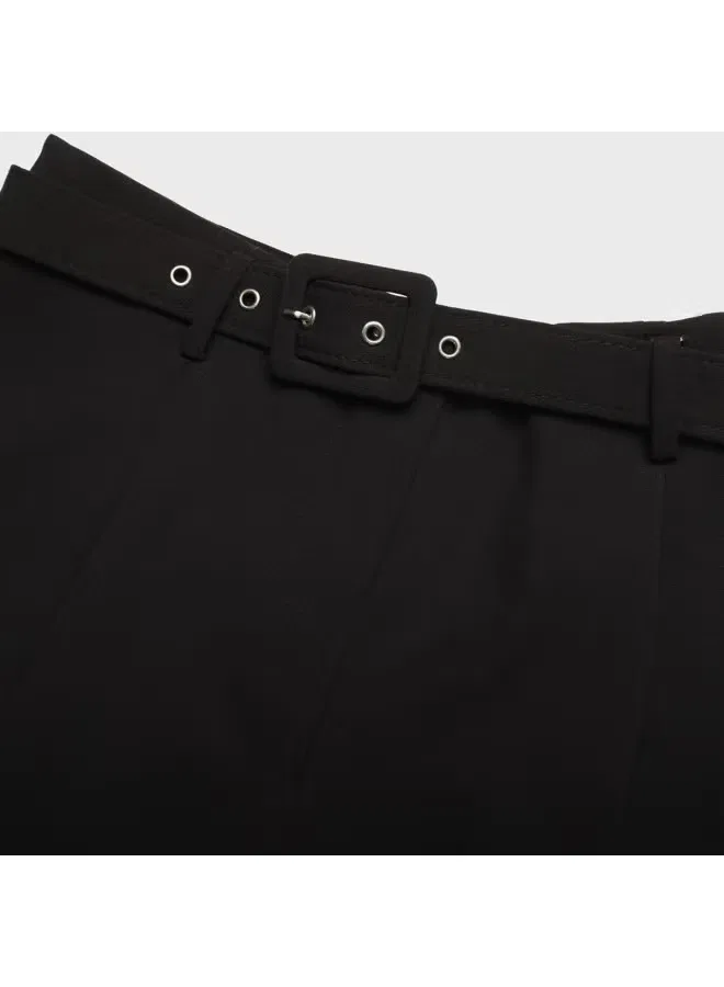 Брюки широкие деловые повседневные Zara, черный — фото 4