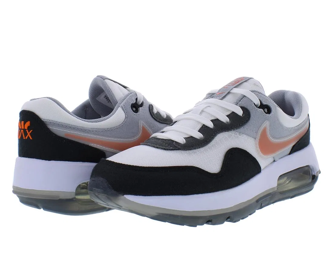 Детские кроссовки для мальчиков с принтом Air Max NIKE, White Orange Safety Black — фото 2