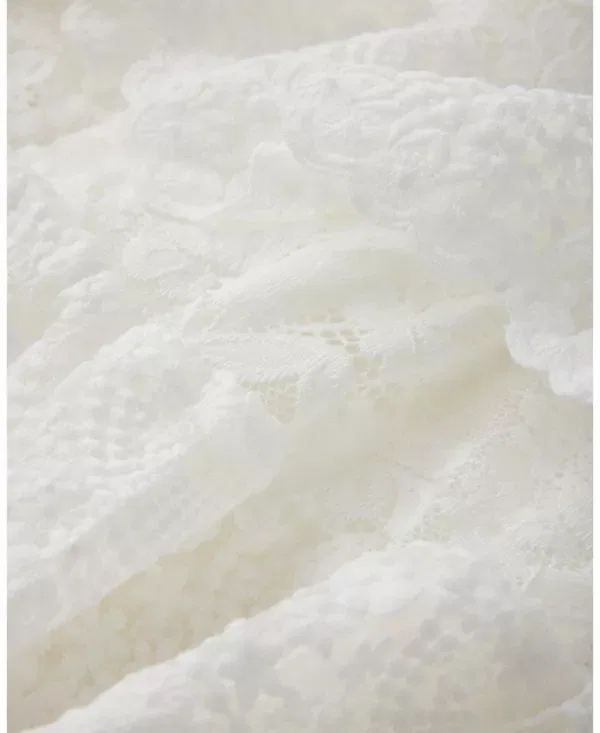 Детское платье для девочек с кружевной отделкой Paloma Lace Frill Maxi Dress Marlo Kids, Ivory — фото 4