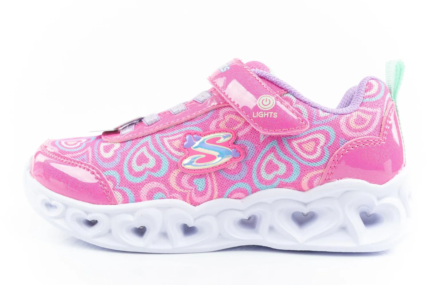 Детские спортивные кроссовки с LED-подсветкой Skechers S Lighs-Heart, Rosa — фото 2