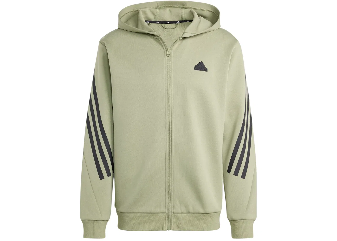 Мужская худи с молнией Future Icons 3-Stripes Full Zip Adidas, Tent Green
