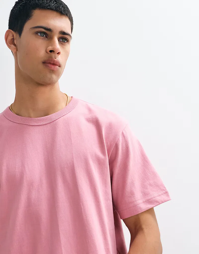 Футболка GAP оверсайз из 100% хлопка, розовый — фото 4