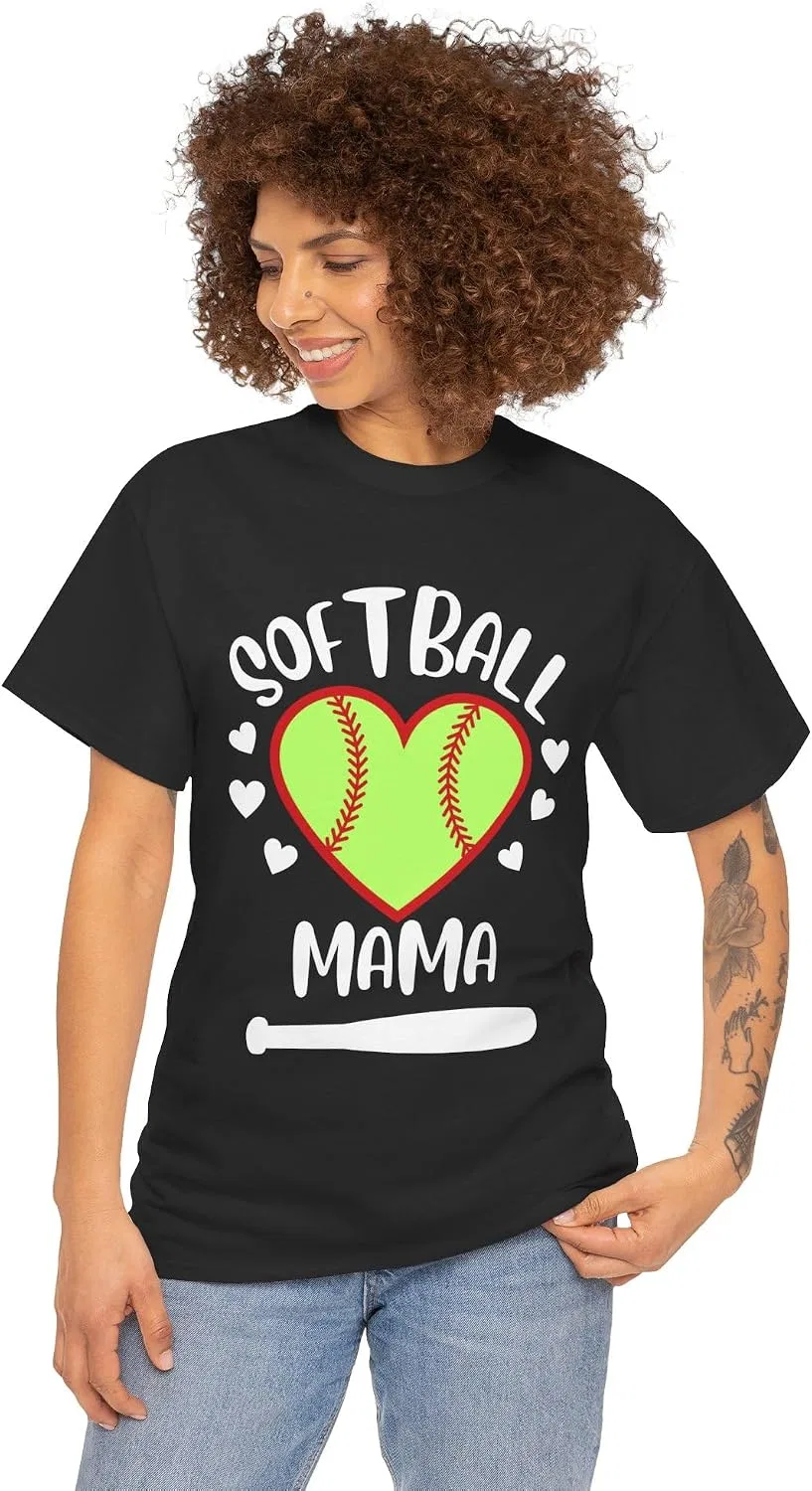 Женская футболка оверсайз Softball Mama, Black