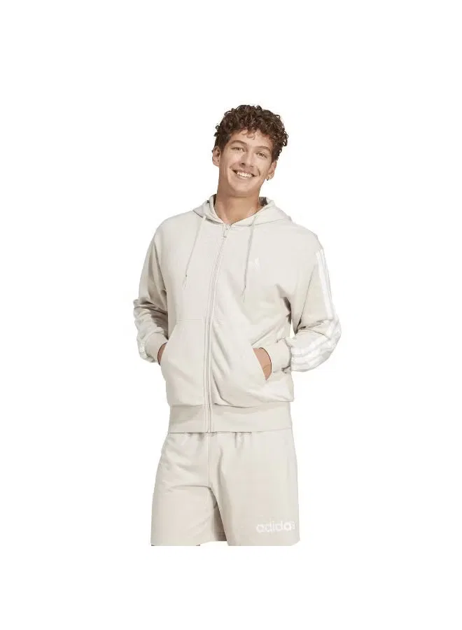 Худи на молнии с длинным рукавом Essentials 3-stripes Adidas, серый