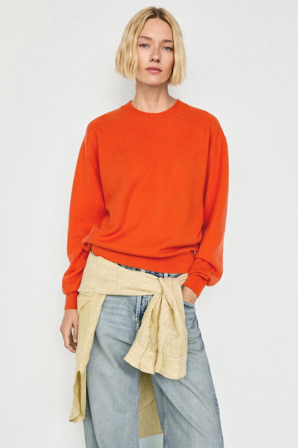 Свитер Massimo Dutti, из кашемира, оранжевый — фото 3