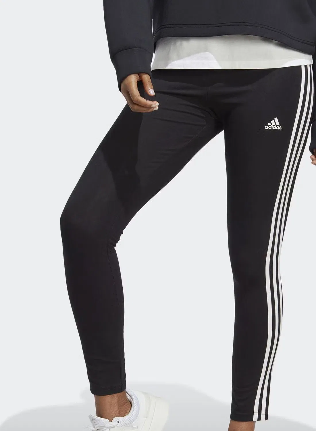Леггинсы тренировочные с высокой посадкой Adidas, черный