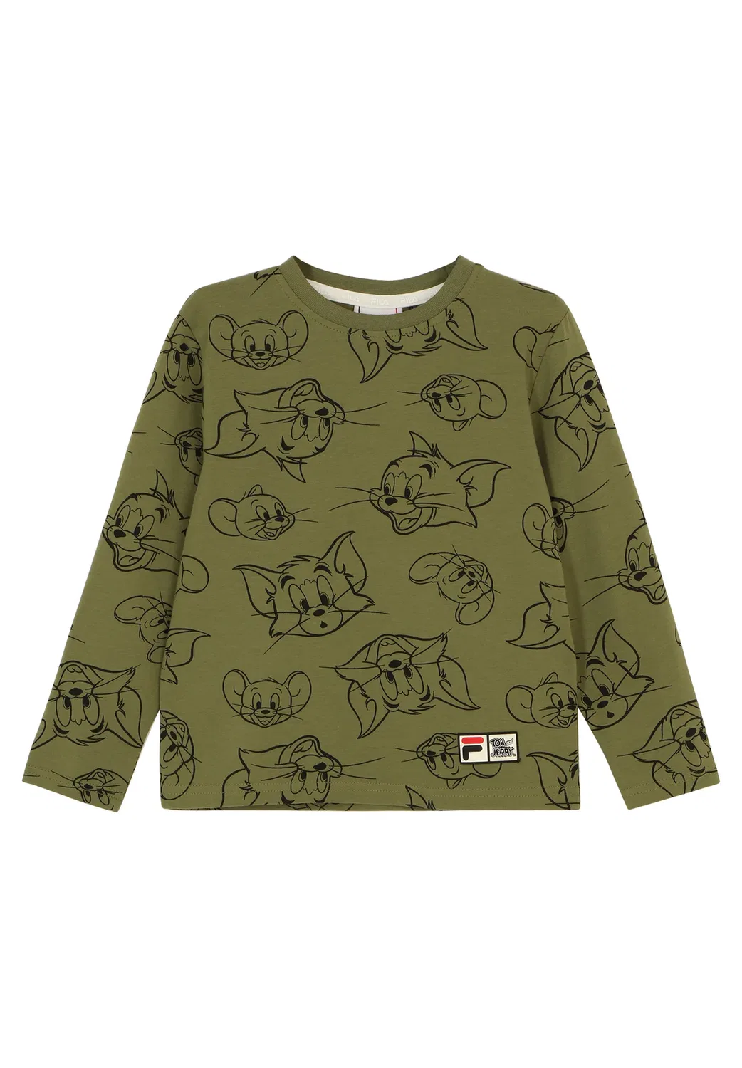 Футболка с длинным рукавом Fila, Loden Green Tom Jerry Aop