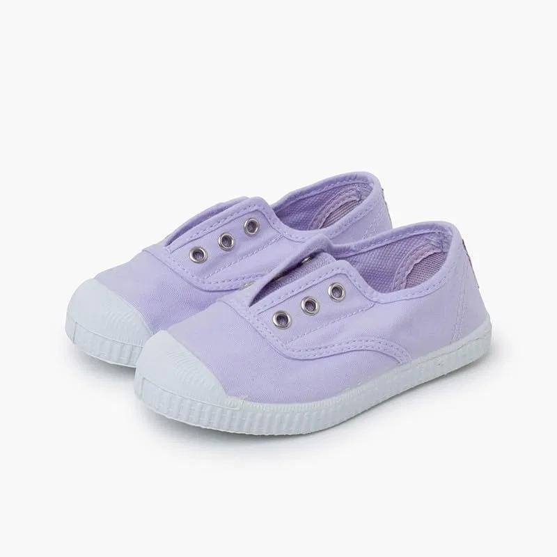 Детские кеды без шнурков Pisamonas Canvas Rubber Toe Shoes, Purple — фото 4