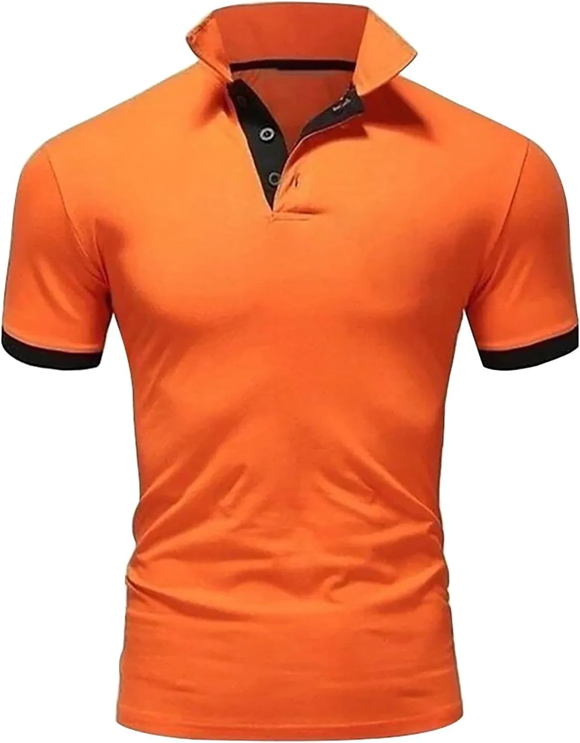 Мужская спортивная футболка с контрастными вставками Running Golf, Orange — фото 3