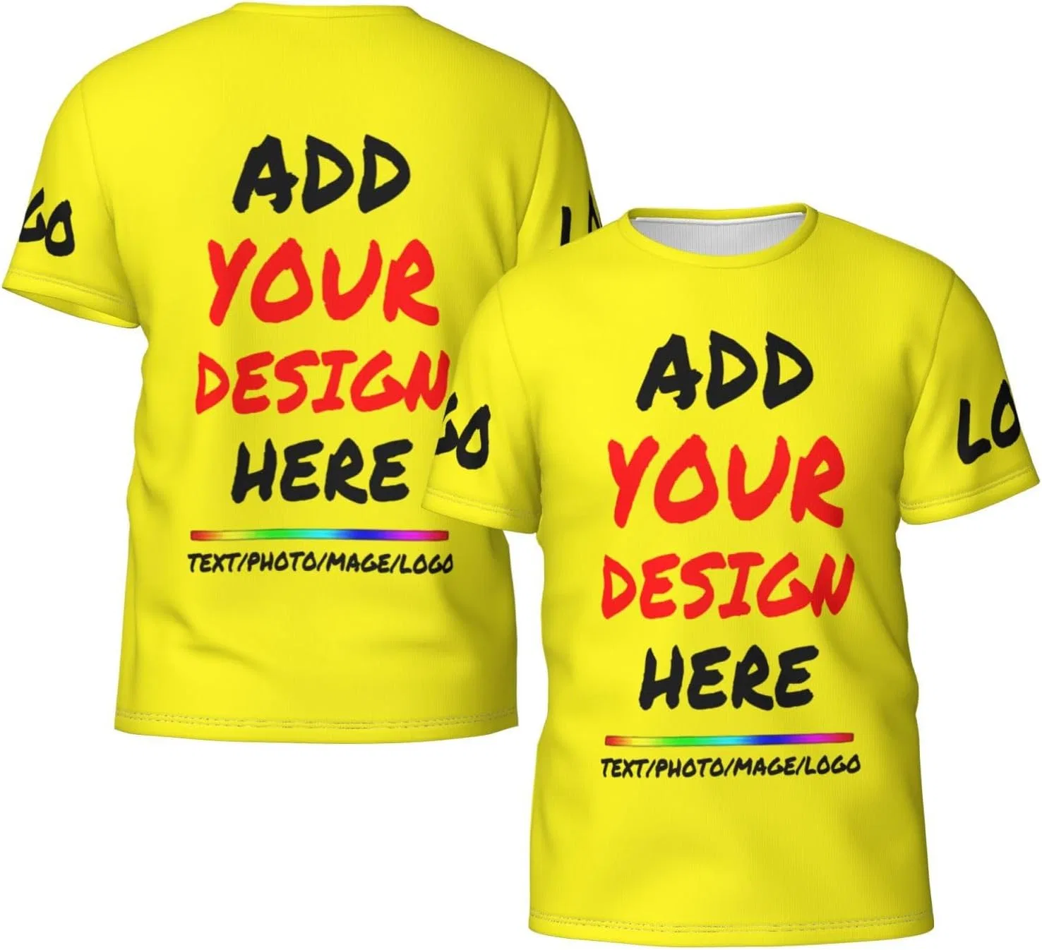 Футболка с принтом Custom Tee, Yellow