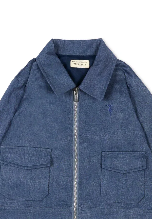 Куртка легкая Tru Trussardi Junior Blue, синий — фото 3