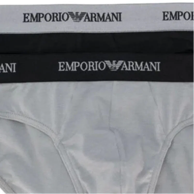 Мужские боксеры с логотипом, комплект из 2 штук, EMPORIO ARMANI, Black/Gray — фото 4