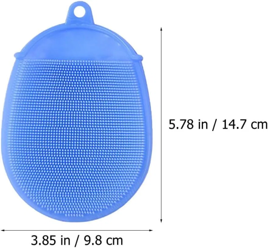 Детская силиконовая щетка для душа, 2 шт, Angoily, 14.7x9.8x1 см — фото 2