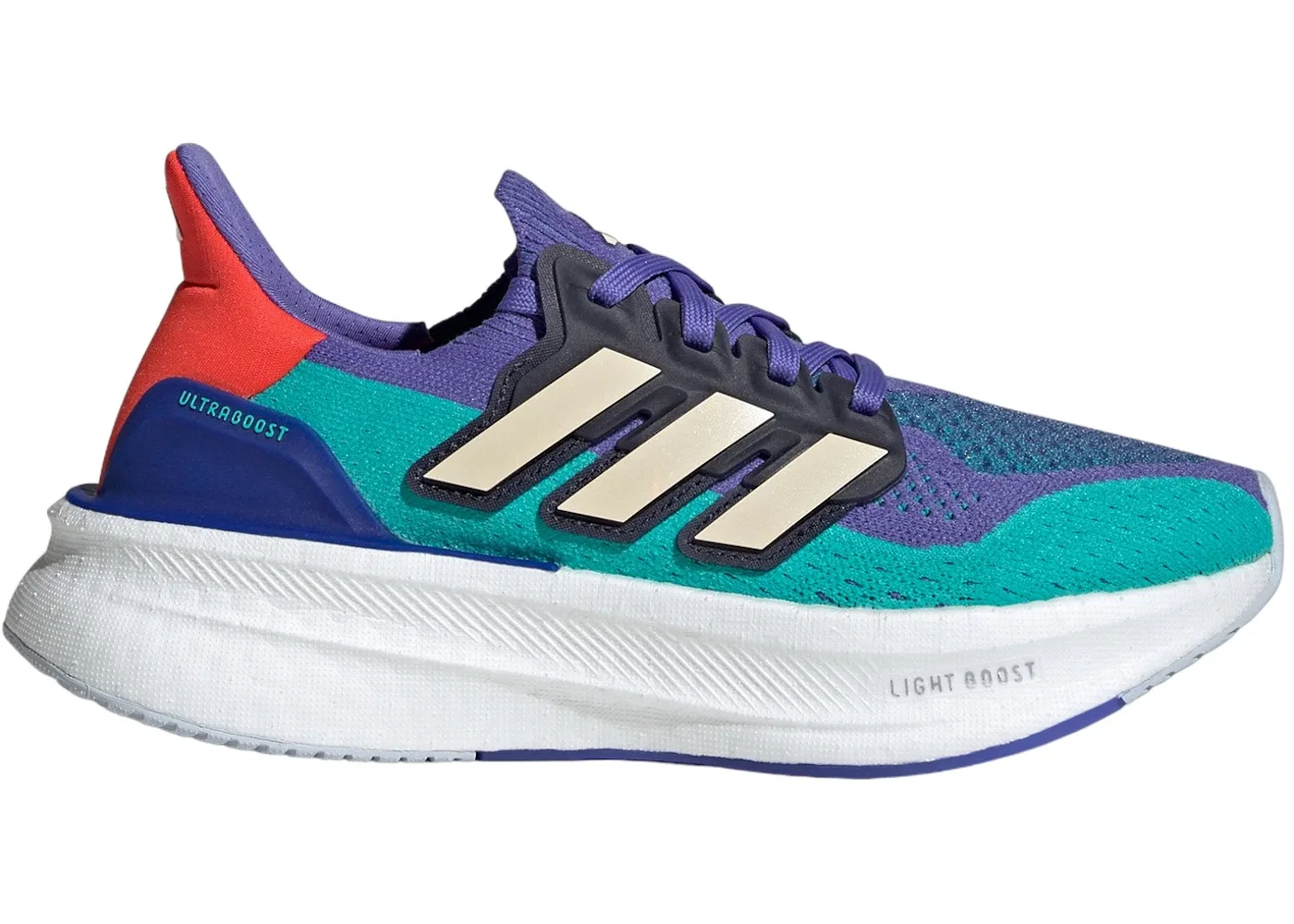 Детские кроссовки для бега с технологией Boost Adidas Ultra Boost 5, Semi Cobalt Blue/Crystal Sand/Bright Red