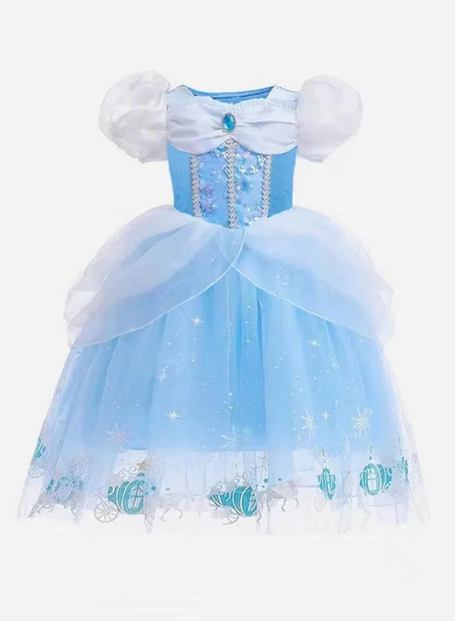 Платье с блестками и кружевной отделкой Princess Party Take Two, голубой