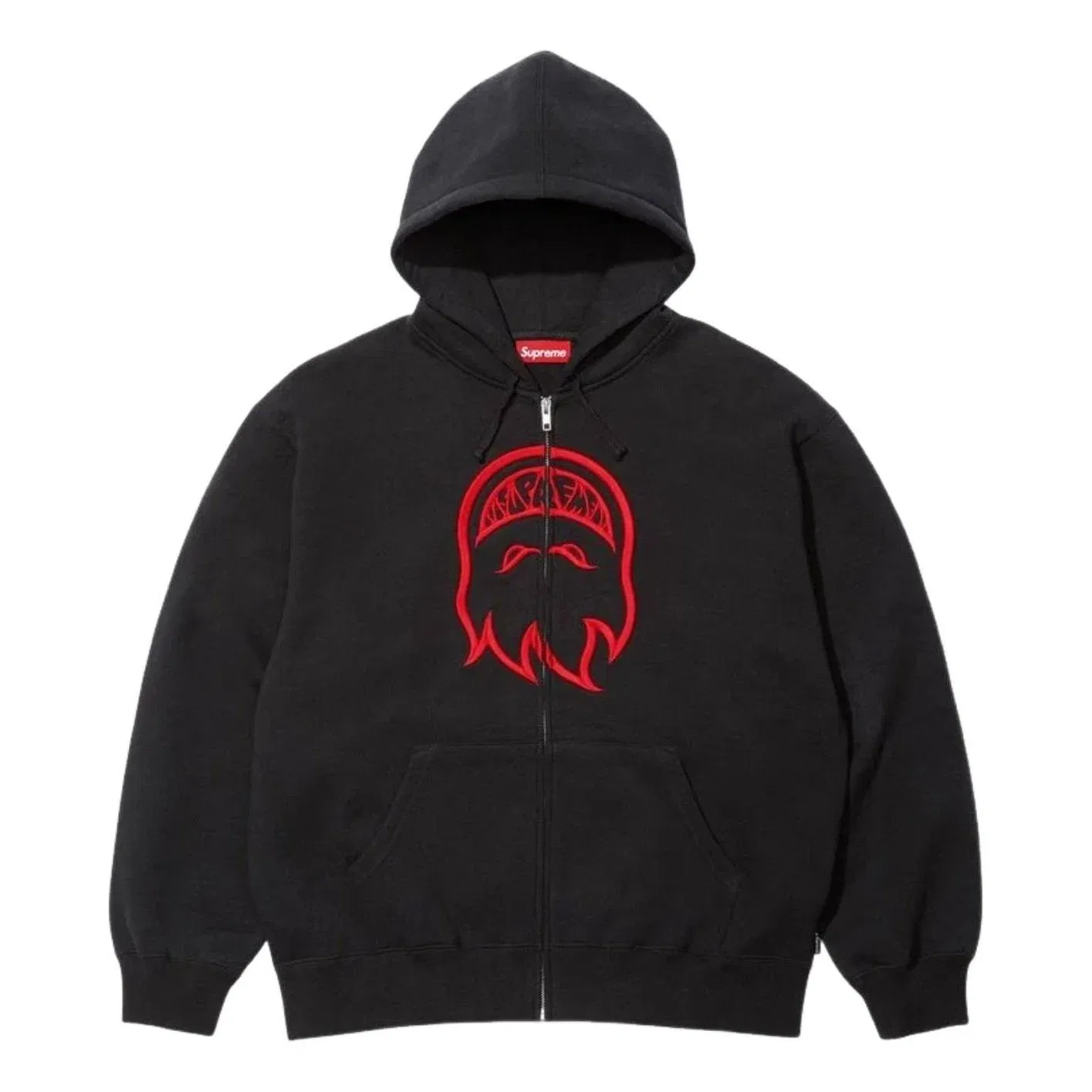 Мужская худи с молнией Supreme x Spitfire SS26, черный
