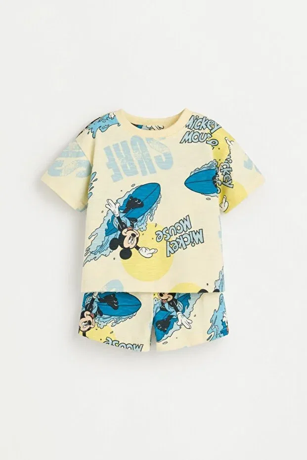 Детский комплект футболки и шорт с принтом Mickey Mouse Disney Lefties, Vanilia
