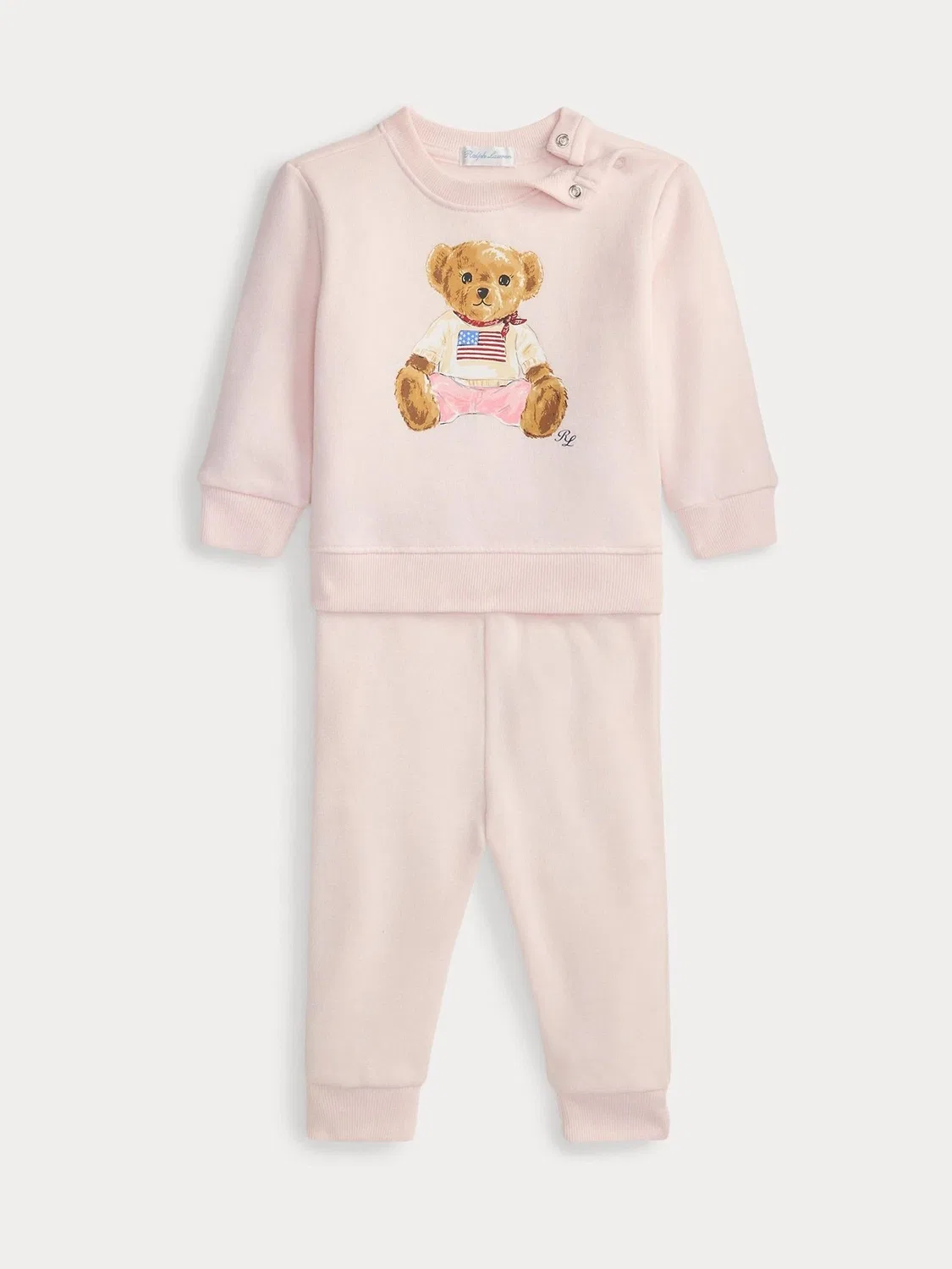Комплект из джемпера и джоггеров с принтом Polo Bear Polo Ralph Lauren, розовый