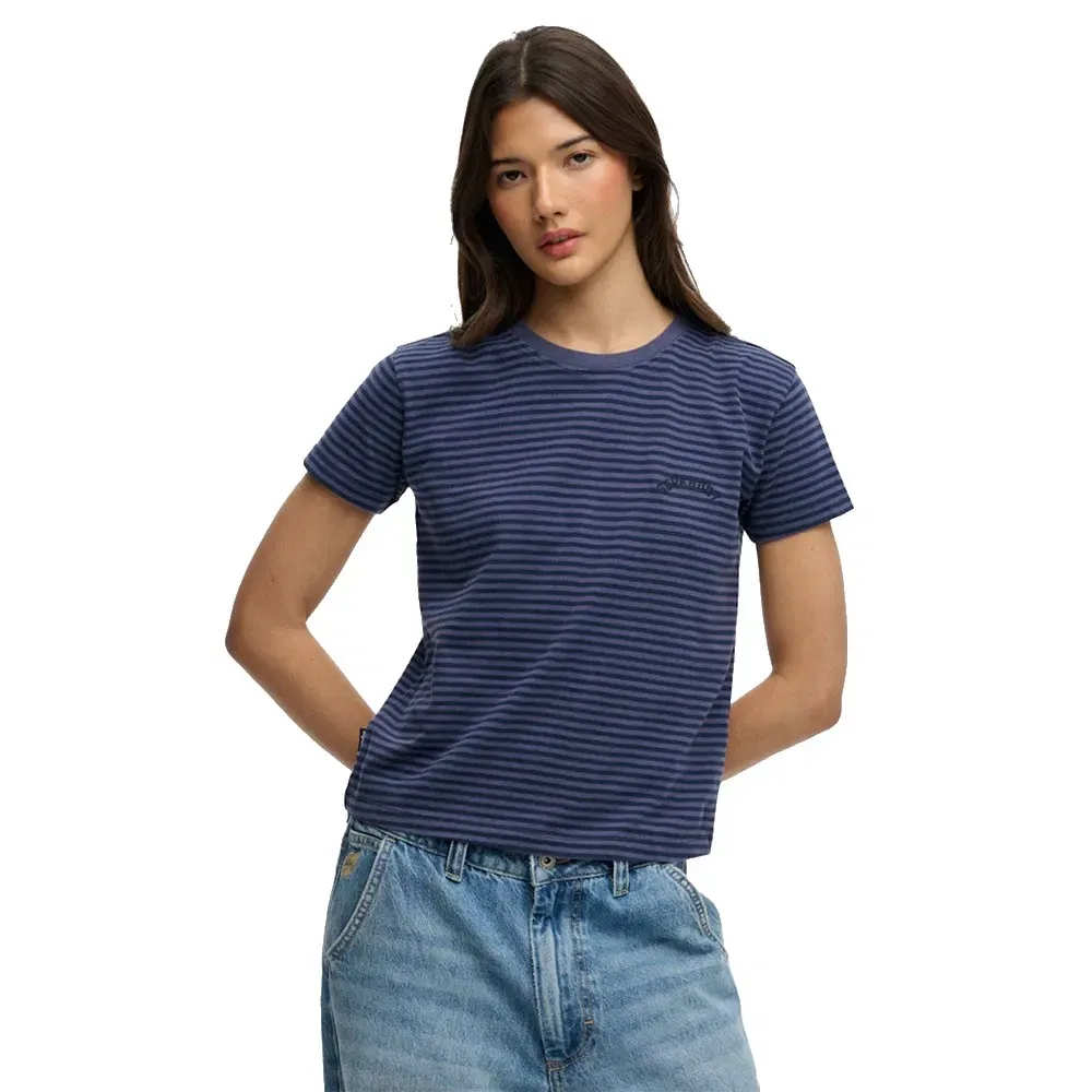 Женская футболка с принтом Essential Logo Str Fitted Superdry, Blue