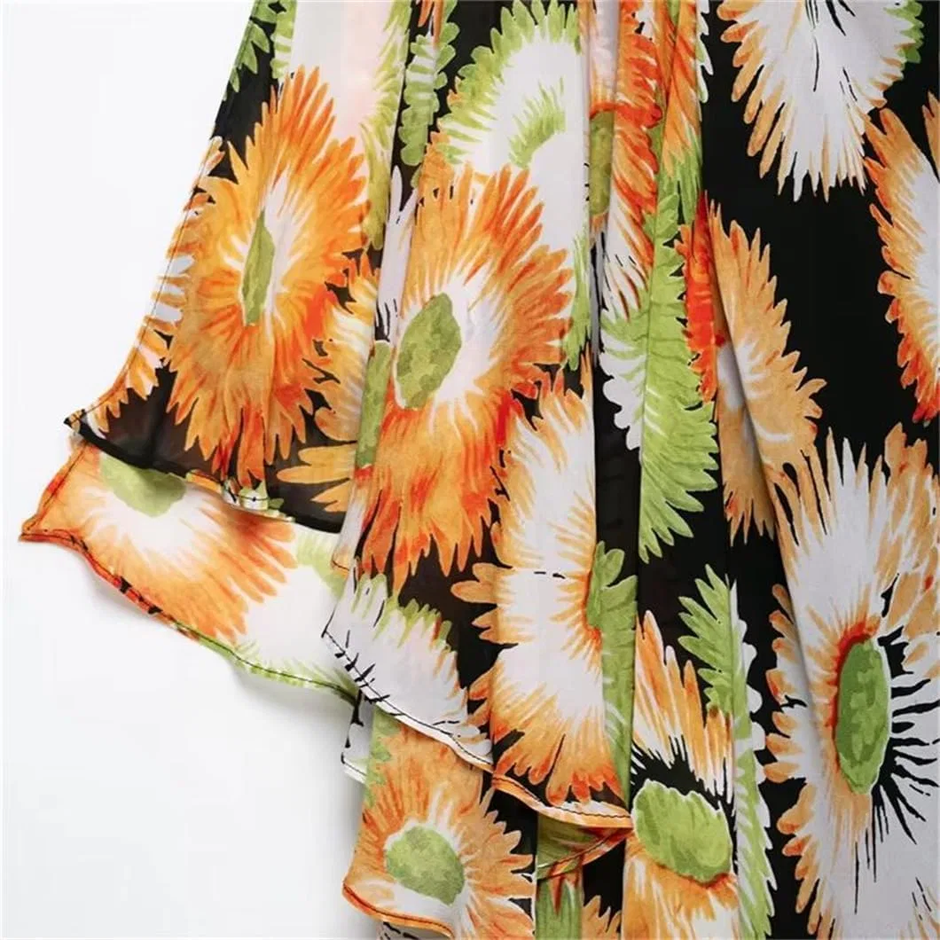 Женское летнее платье с принтом One-Shoulder Mini A-line Tiered, Pic Color — фото 2