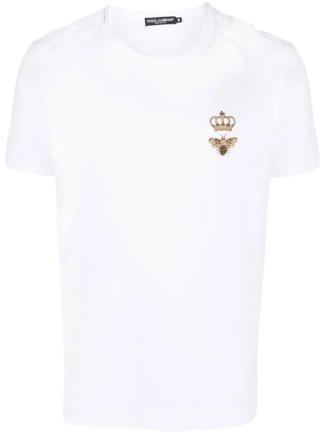 Dolce & Gabbana Футболка с вышивкой, белая