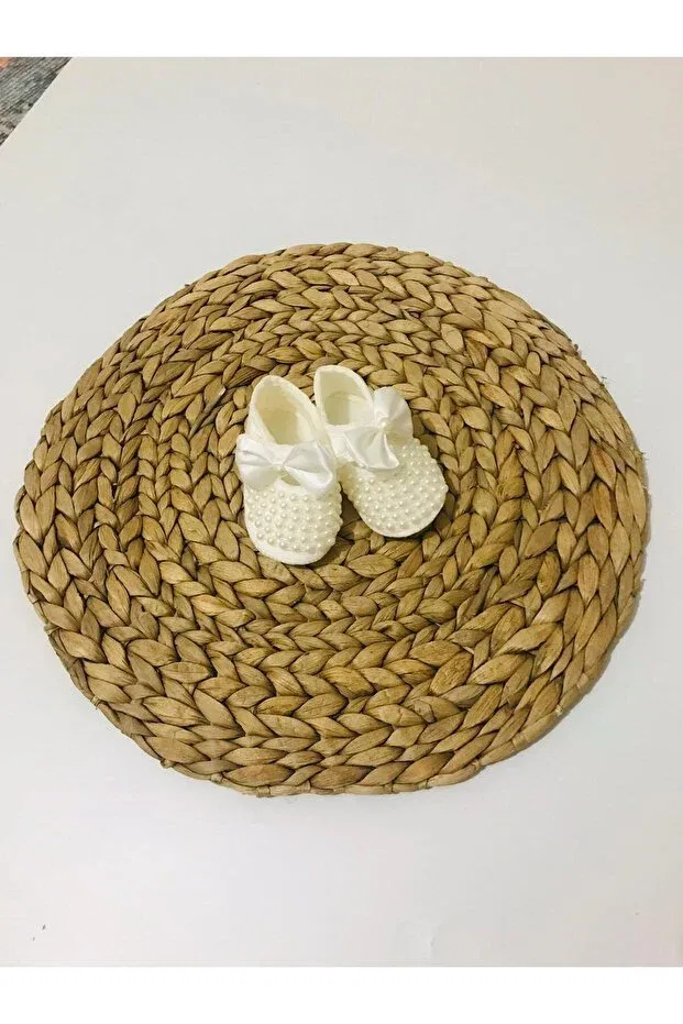 Детские для девочек ботиночки с блестками Nai Baby, Ecru — фото 2