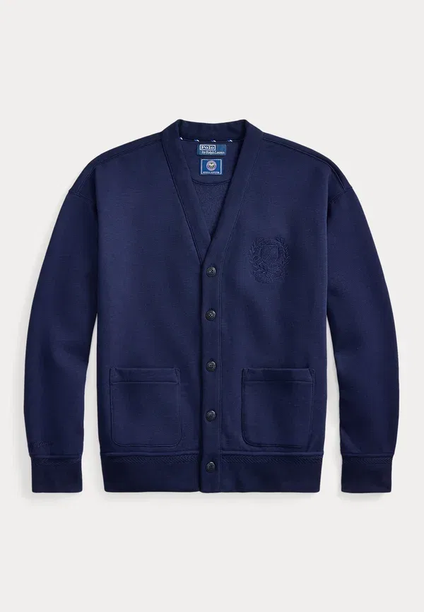 Кофта на молнии хлопковая Polo Ralph Lauren, Refined темно-синий — фото 4