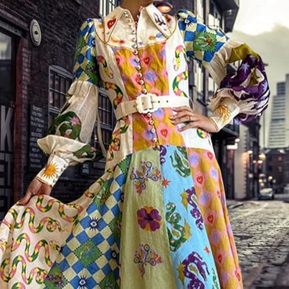 Женское платье макси с принтом граффити Swing Dress, Floral — фото 2