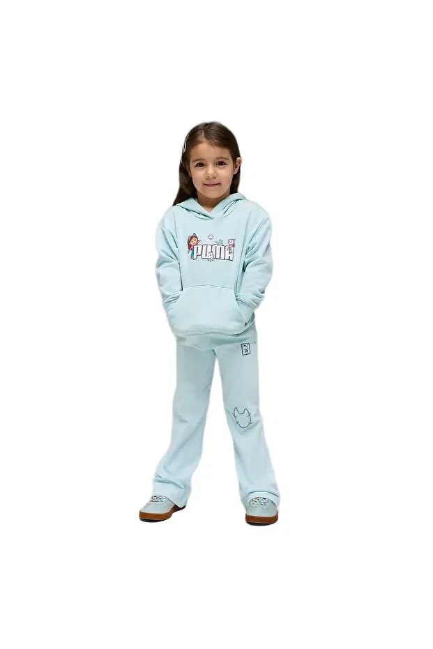 Детское худи для девочек с принтом Graphic Girls' Sweatshirt Puma, Off White — фото 3
