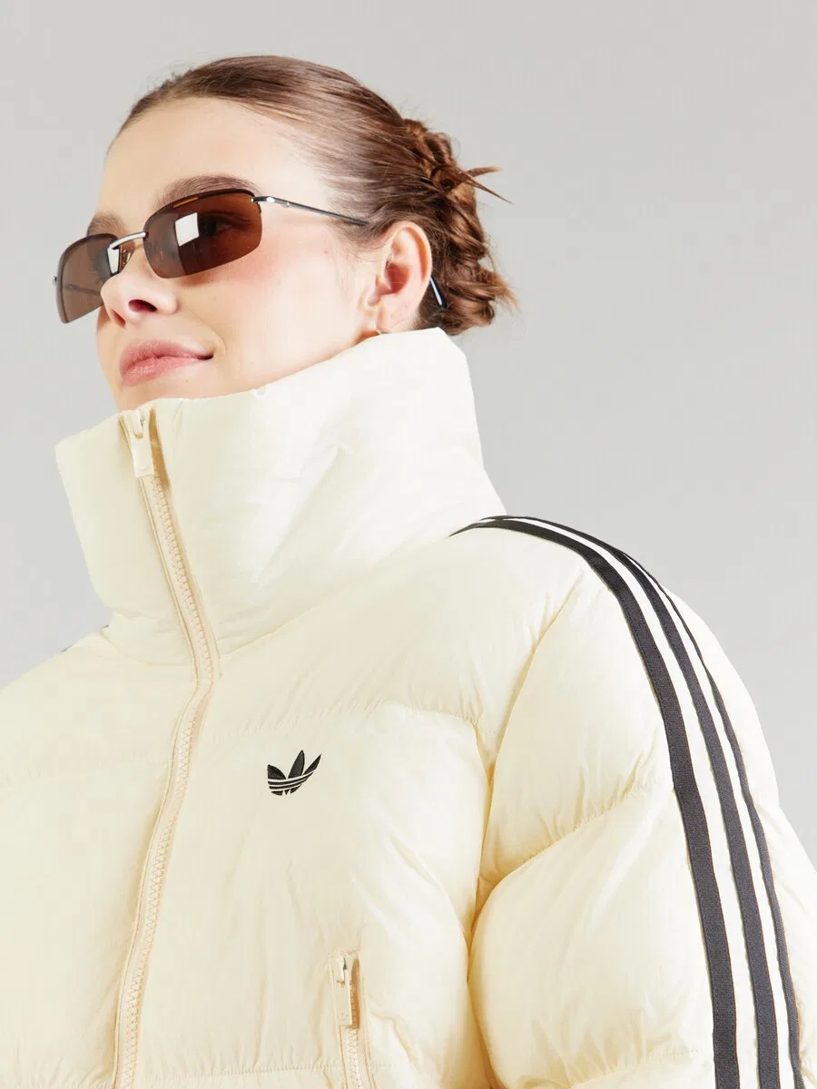 Зимняя куртка ADICOLOR цвета шампанского ADIDAS ORIGINALS — фото 3