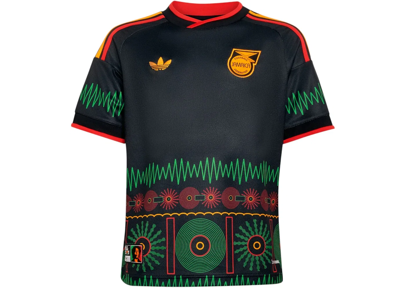 Мужская футболка с принтом Jamaica 2026 Bob Marley Away Jersey Adidas, Black