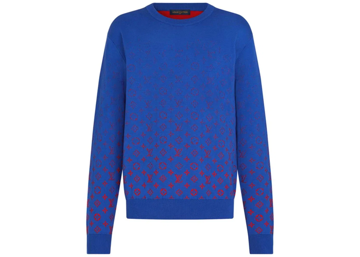 Мужской свитшот с принтом Louis Vuitton x NBA LVSE Monogram Degrade Crewneck, Blue