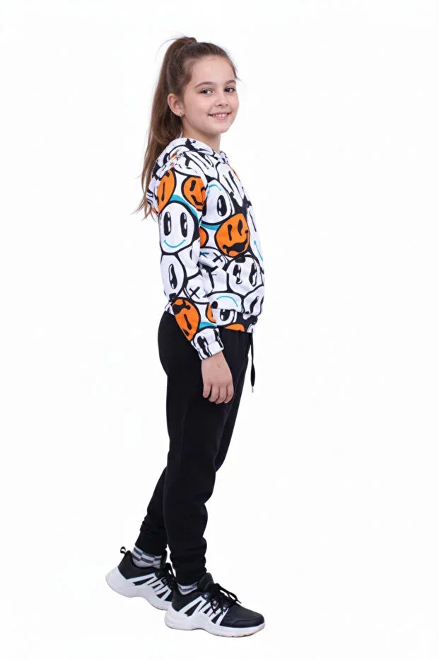 Детский комплект спортивного костюма с принтом Fyk Kids, Orange — фото 4