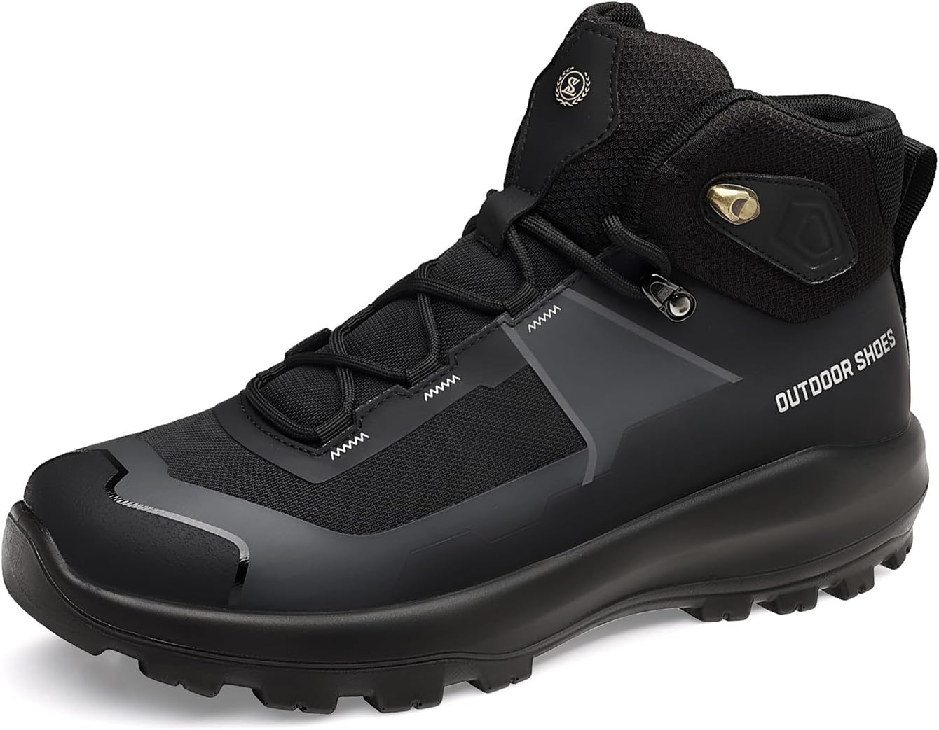 

Мужские модные городские туристические кроссовки для путешествий и отдыха, легкие для коротких походов, легкие высокие ботинки Lhyxu, черный