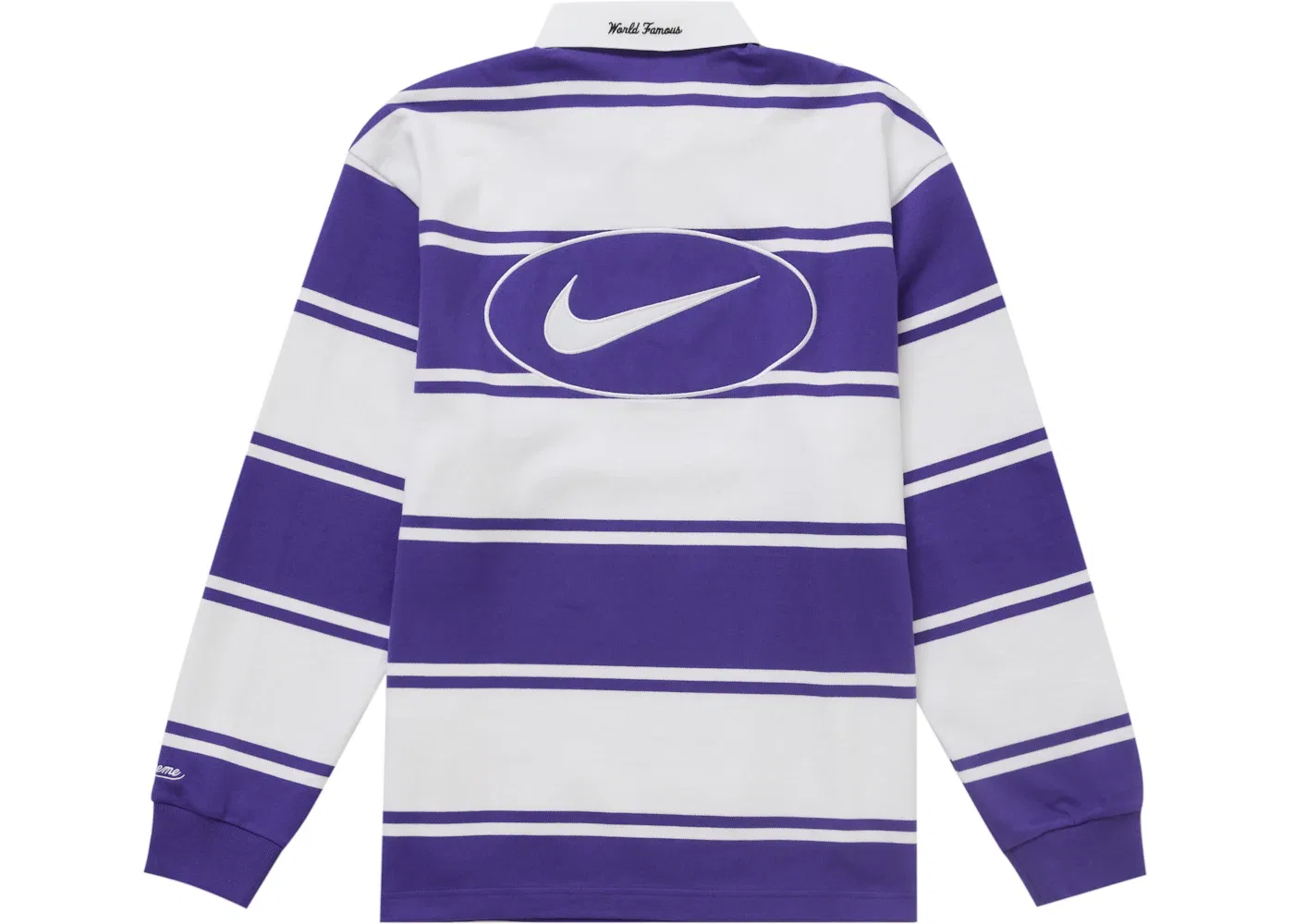 Мужская рубашка-поло с длинным рукавом Supreme Nike Rugby, Purple — фото 2
