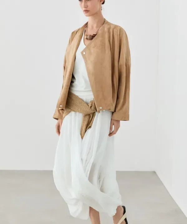 Кожаная куртка-косуха, Massimo Dutti — фото 3