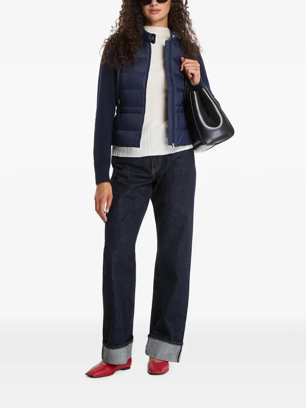 Стеганая куртка с вязаными рукавами Tommy Hilfiger, синий — фото 2