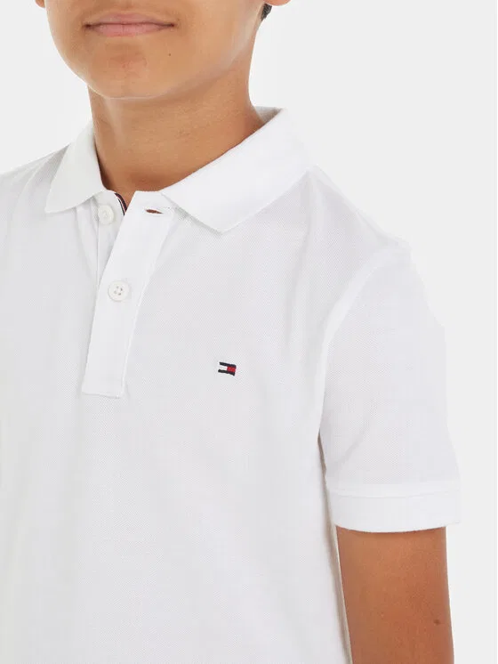 Поло regular fit Flag Tommy Hilfiger, белый — фото 3