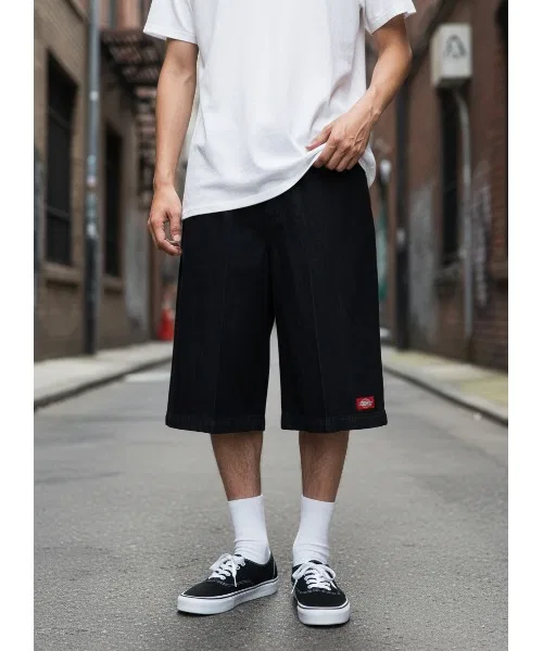 Детские джинсовые шорты с эластичным поясом Easy Work Shorts Dickies, Черный